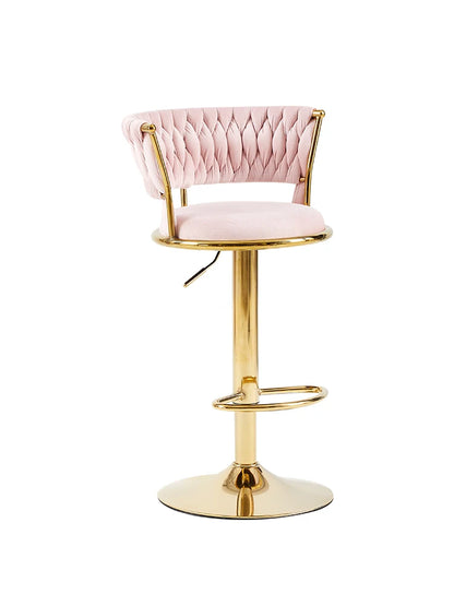 Rotating Lifting Bar Chair, High Foot Stool, Nordic Furniture, Backrest, Velvet Bar Stool, Bar Stools For Kitchen, Counter Stool - 𝕄𝕮 𝕋𝕙𝕖 𝔹𝕝𝕒𝕔𝕜 𝔻𝕚𝕒𝕞𝕠𝕟𝕕