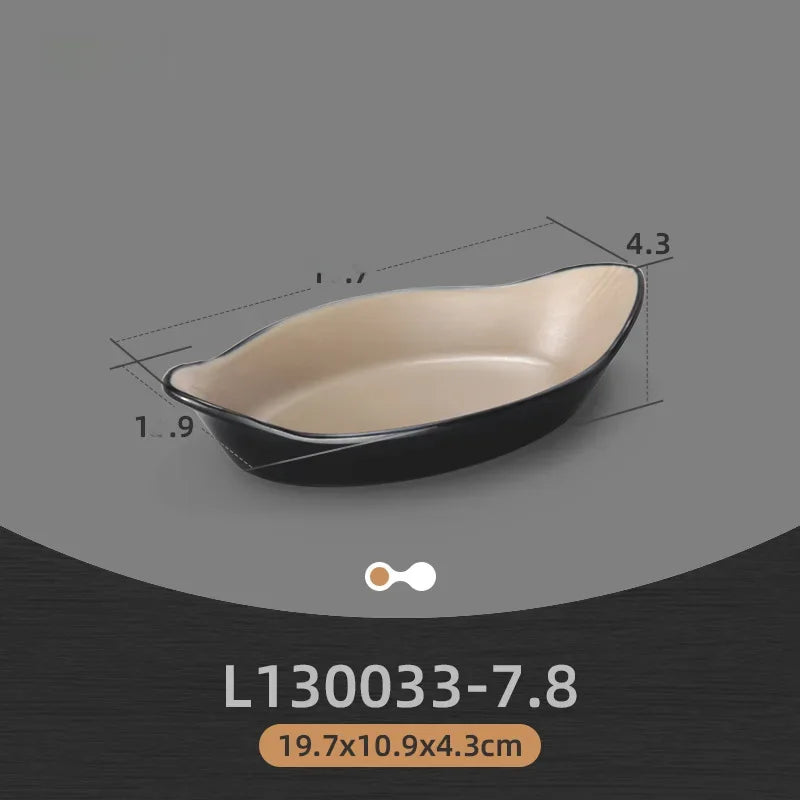 Rectangular Japanese-style melamine dinner plates with durable coating, ideal for barbecues and serving in a stylish kitchen setting.