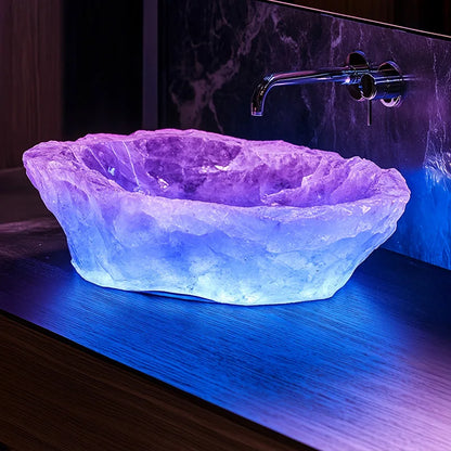 Resin dream crystal stone wash basin custom sales office model room bathroom single basin art table basin - https://mohammadcollection.com