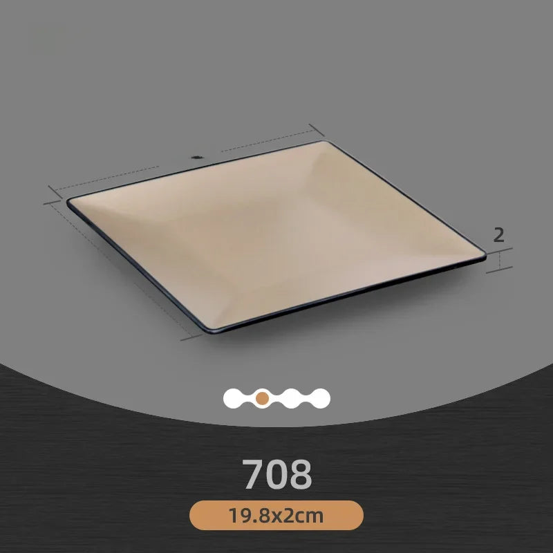 Rectangular Japanese-style melamine dinner plates by 𝕄𝕔 𝕋𝕙𝕖 𝔹𝕝𝕒𝕔𝕜 𝔻𝕚𝕒𝕞𝕠�