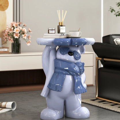 Nordic Style Living Room Small Coffee Table Creative Cartoon Bear Sofa Side Table Kawaii Room Decor Bedside Table Storage Rack - 𝕄𝕮 𝕋𝕙𝕖 𝔹𝕝𝕒𝕔𝕜 𝔻𝕚𝕒𝕞𝕠𝕟𝕕
