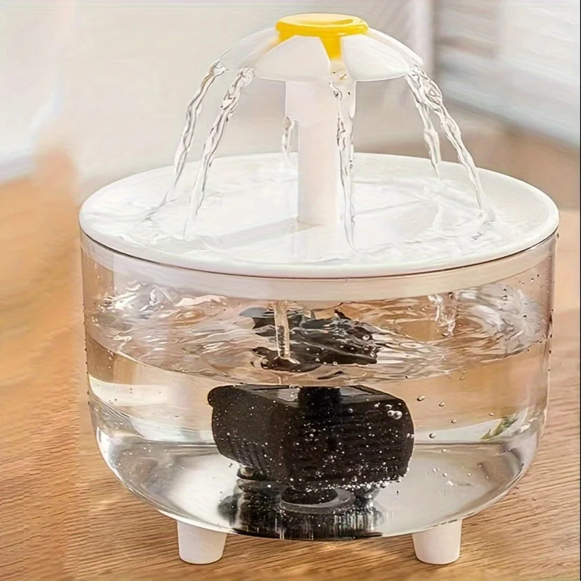MC THE BLACK DIAMOND USB electric pet water fountain with filter, 1L capacity, automatic cat drink dispenser and drinking bowl.