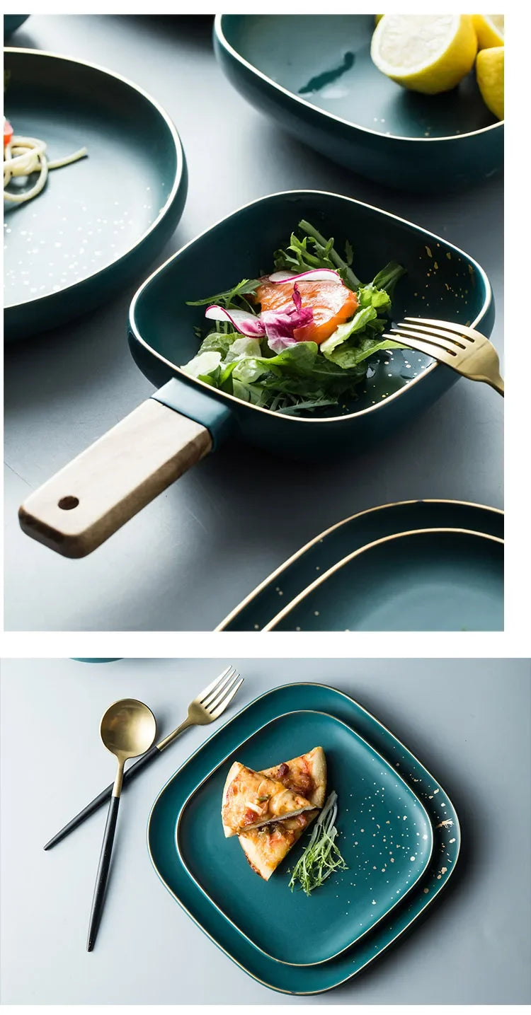 Ceramic Western plate and set by 𝕄𝕔 𝕋𝕙𝕖 𝔹𝕝𝕒𝕔𝕜 𝔻𝕚𝕒𝕞𝕠𝕟�