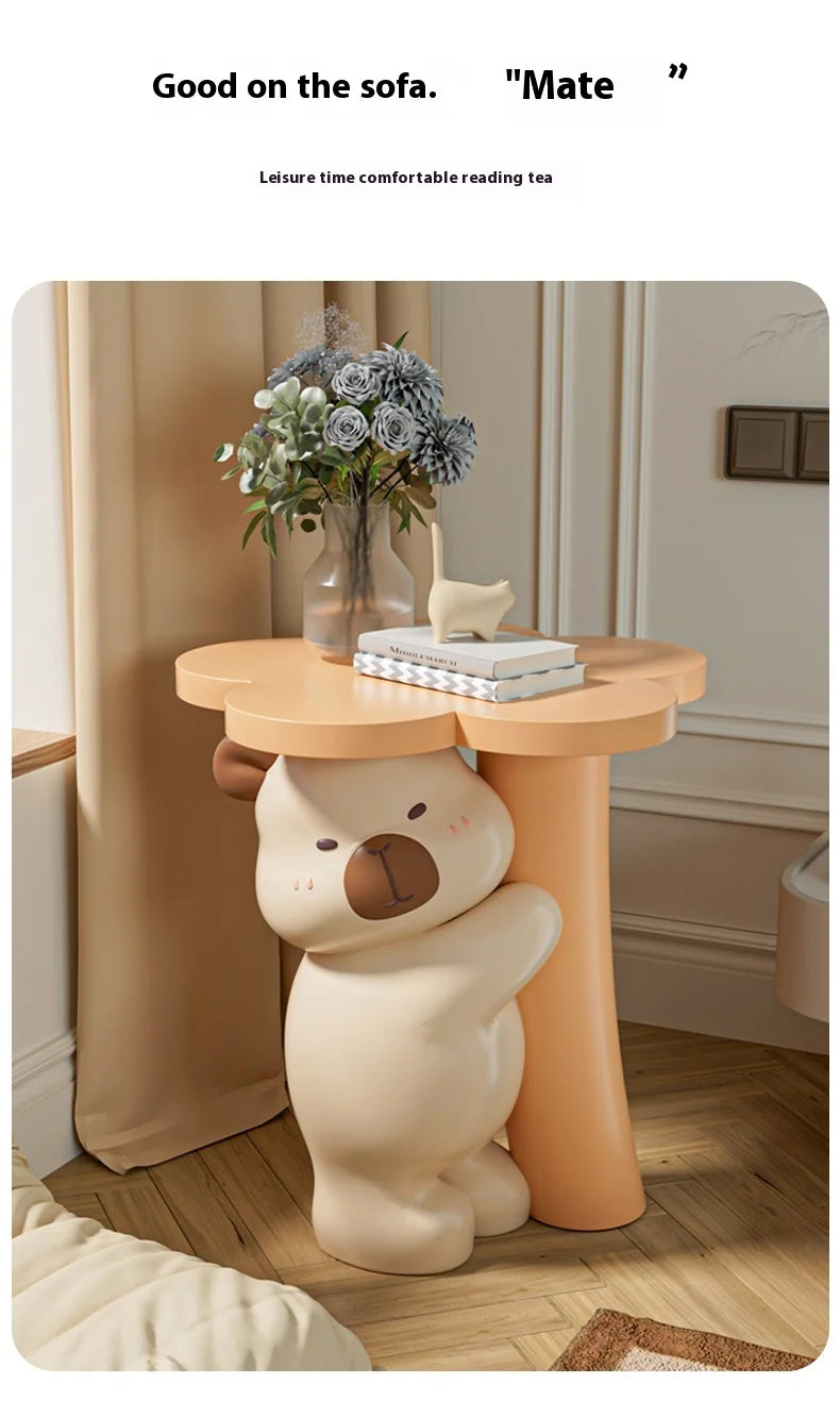 Home Decor Furniture Cartoon Animal Figurines Side Table Living Room Floor Decoration Children&