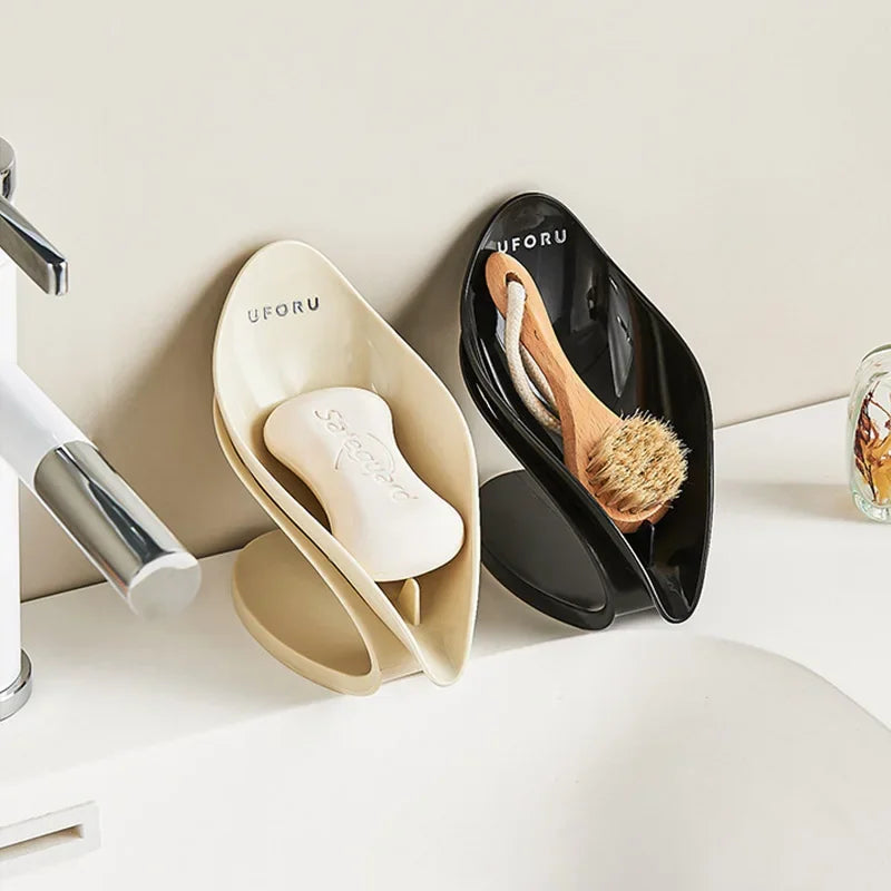Modern Light Luxury Bathroom Soap Holder - Multi-Functional Countertop Storage Box with Self-Draining Design &amp; Leak-Proof Base - https://mohammadcollection.com