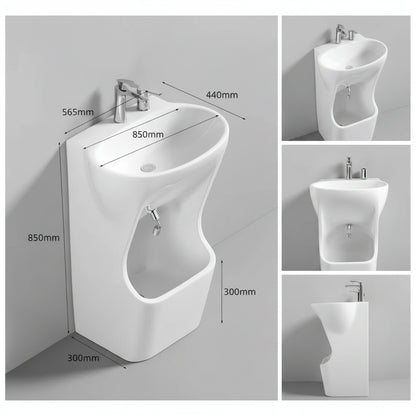 modern high-gloss veneer square ceramic foot basin export non-slip