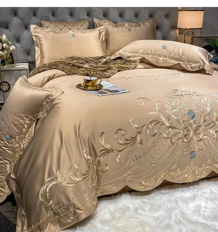European-style four-piece bed sheet set by 𝕄𝕔 𝕋𝕙𝕖 𝔹𝕝𝕒𝕔𝕜 𝔻𝕚𝕒𝕞𝕠𝕟