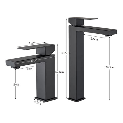 Matte Black Bathroom Basin Faucet Stainless Steel Cold Hot Mixer Deck Mounted Sink Mixer Tap Bathroom Crane Waterfall Tapware - https://mohammadcollection.com