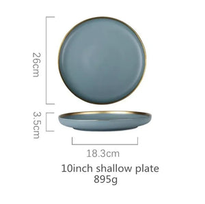 assiette peu profonde de 10 pouces