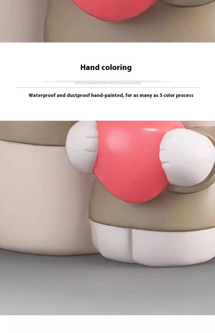Cream Style Home Decor Parent-child Bear Statue Coffee Table Creative Livingroom Sofa Side Table Bedroom Bedside Table Furniture - 𝕄𝕮 𝕋𝕙𝕖 𝔹𝕝𝕒𝕔𝕜 𝔻𝕚𝕒𝕞𝕠𝕟𝕕