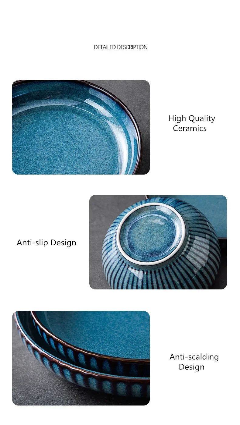 Blue kiln glaze ceramic plate from 𝕄𝕔 𝕋𝕙𝕖 𝔹𝕝𝕒𝕔𝕜 𝔻𝕚𝕒𝕞𝕠𝕟�