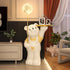 Modern cream cartoon bear figurine by MC THE BLACK DIAMOND, decorative tray ornament for living room or bedside storage.