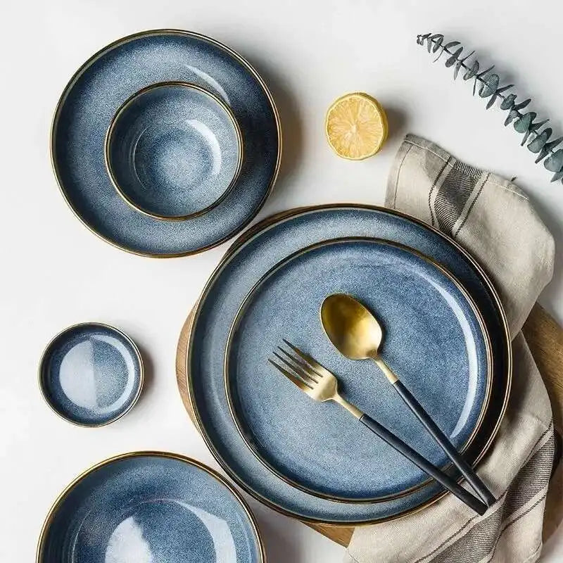 Light luxury ceramic dinner plate by 𝕄𝕔 𝕋𝕙𝕖 𝔹𝕝𝕒𝕔𝕜 𝔻𝕚𝕒𝕞𝕠𝕟�