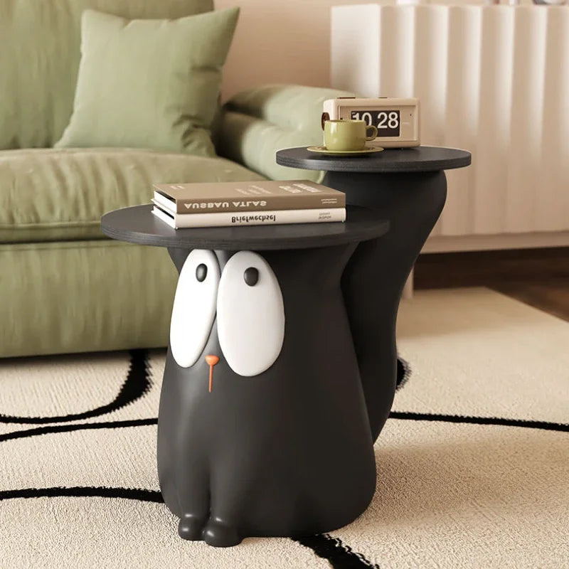 Creative Cat Coffee Table Standing Modern Tea Table Living Room Sofa End Tables Bedroom Nordic Side Tables Resin Home Decor - https://mohammadcollection.com