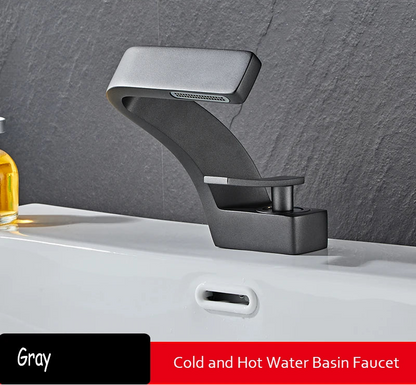 TOLM Brass Black Gold Basin Faucet Bathroom Sink Faucets Hot Cold Water Mixer Crane Deck Mounted Single Handle Hole Bath Kitchen - https://mohammadcollection.com