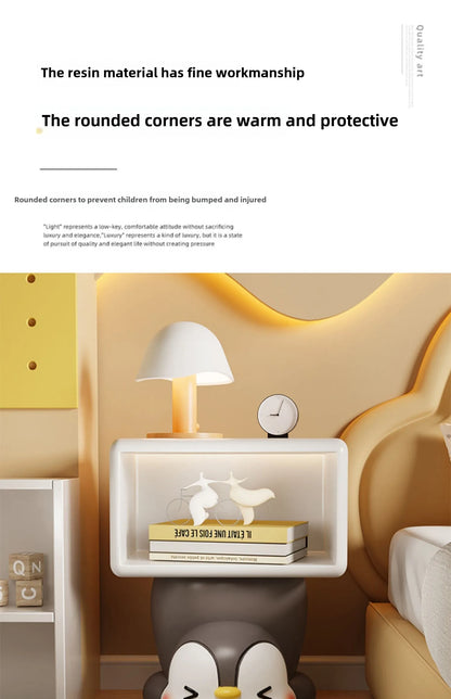 Cute penguin bedside table by MC THE BLACK DIAMOND, children&