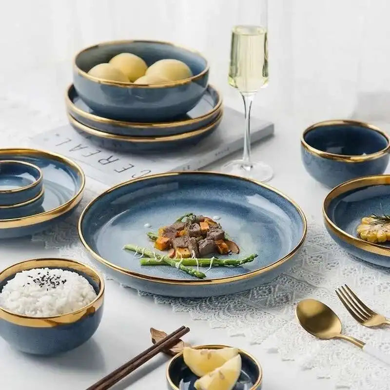 Light luxury ceramic dinner plate from 𝕄𝕔 𝕋𝕙𝕖 𝔹𝕝𝕒𝕔𝕜 𝔻𝕚𝕒𝕞𝕠𝕟�