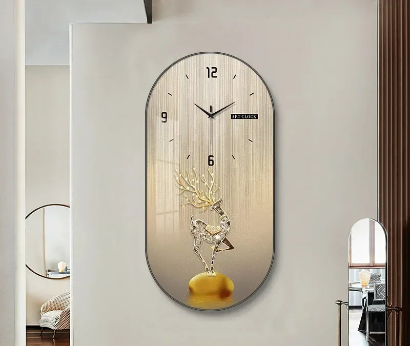 Nordic luxury Wall Clock Living Room Household Fashion Restaurant Decorative Painting Creative Wall Hanging Silent Clock - https://mohammadcollection.com