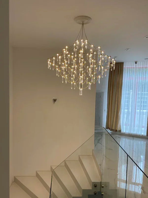 Modern Chrome Plating Luxury Crystal Chandelier Living Room Bedroom Lights Home Decorative Lights Dining Room Lighting Fixtures