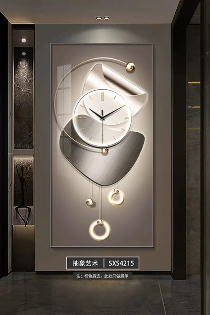 Modern Design Wall Clock Living Room Entrance Corridor Wall Decor Mute Digital Clock Large Abstract Hanging Painting Wall Watch - 𝕄𝕮 𝕋𝕙𝕖 𝔹𝕝𝕒𝕔𝕜 𝔻𝕚𝕒𝕞𝕠𝕟𝕕