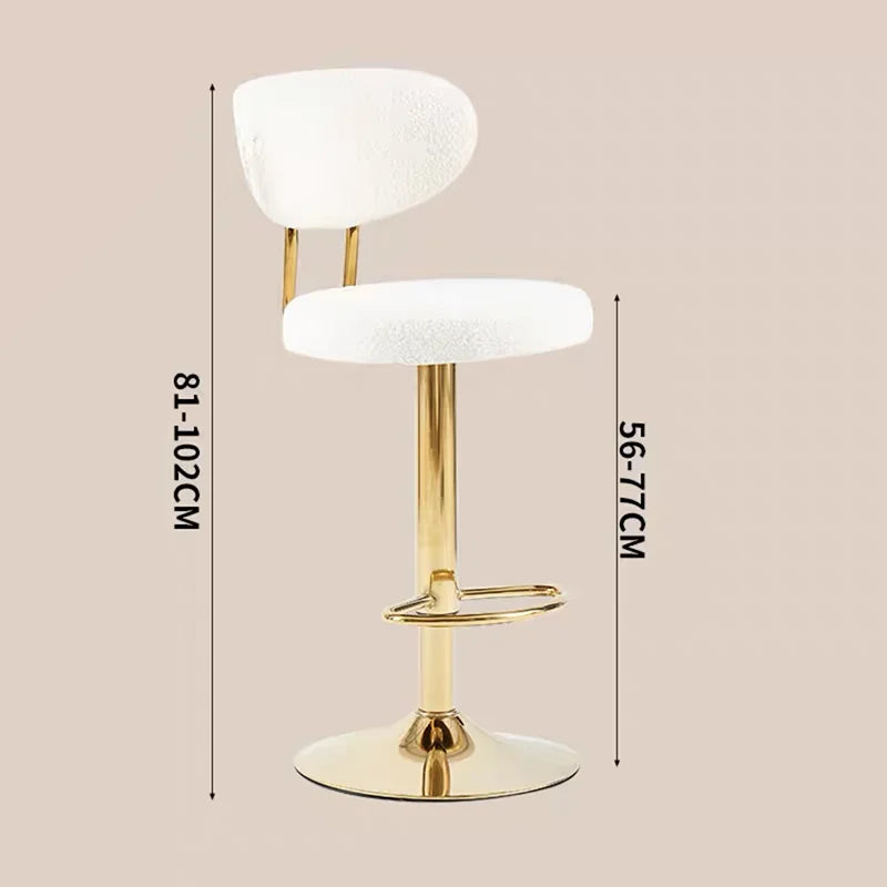 Rotating Lifting Bar Chair, High Foot Stool, Nordic Furniture, Backrest, Velvet Bar Stool, Bar Stools For Kitchen, Counter Stool - 𝕄𝕮 𝕋𝕙𝕖 𝔹𝕝𝕒𝕔𝕜 𝔻𝕚𝕒𝕞𝕠𝕟𝕕