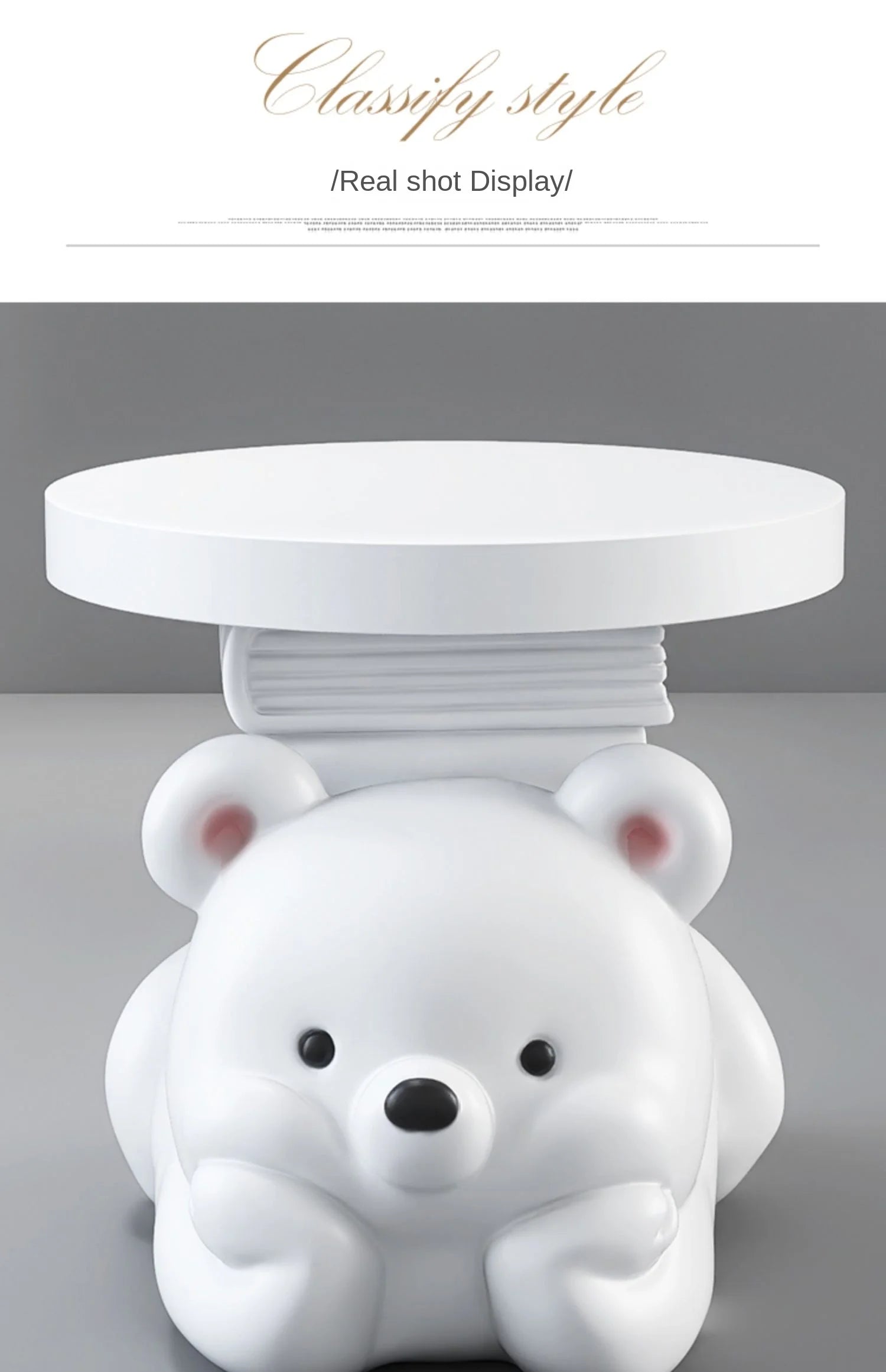 Cream bear living room floor ornaments, home accessories, TV cabinet, sofa side coffee table, bedside table, housewarming gift - 𝕄𝕮 𝕋𝕙𝕖 𝔹𝕝𝕒𝕔𝕜 𝔻𝕚𝕒𝕞𝕠𝕟𝕕