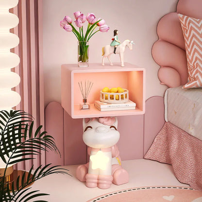 Bedroom Bedside Table Girl Room Decoration Accessories Creative Pink Furniture Gift Modern Cream Style Cartoon Horse Night Stand - 𝕄𝕮 𝕋𝕙𝕖 𝔹𝕝𝕒𝕔𝕜 𝔻𝕚𝕒𝕞𝕠𝕟𝕕