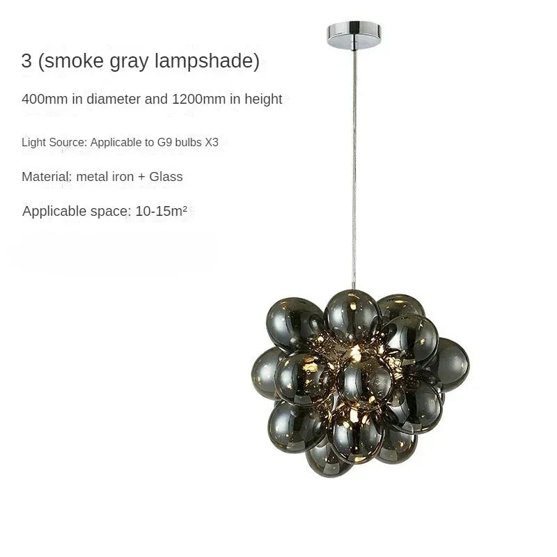 Modern grape-shaped glass chandelier by 𝕄𝕔 𝕋𝕙𝕖 𝔹𝕝𝕒𝕔𝕜 𝔻𝕚𝕒𝕞𝕠𝕟�