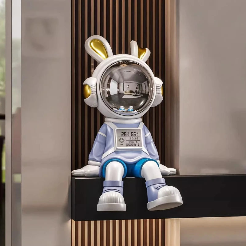 Astronaut Rabbit Sitting Desk Decoration Nordic Luxury Living Room Entrance TV Cabinet Decorative Figurines Housewarming Gift - 𝕄𝕮 𝕋𝕙𝕖 𝔹𝕝𝕒𝕔𝕜 𝔻𝕚𝕒𝕞𝕠𝕟𝕕