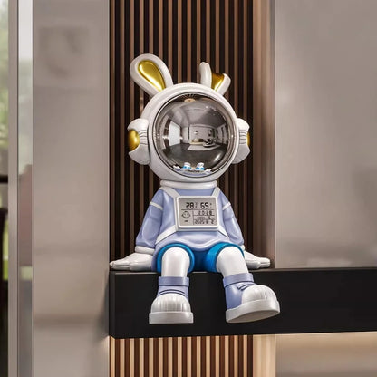 Astronaut Rabbit Sitting Desk Decoration Nordic Luxury Living Room Entrance TV Cabinet Decorative Figurines Housewarming Gift - 𝕄𝕮 𝕋𝕙𝕖 𝔹𝕝𝕒𝕔𝕜 𝔻𝕚𝕒𝕞𝕠𝕟𝕕