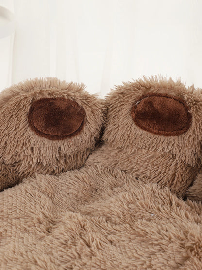 Large MC THE BLACK DIAMOND fluffy plush dog bed cave with winter cozy bedding for large or small dogs and cats.