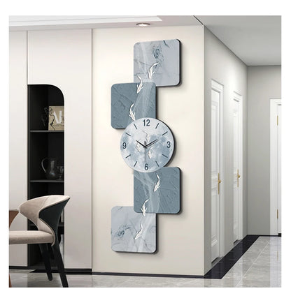 Modern Home Wall Decor Nine Fish Picture Wall Clock Living Room Corridor Mute Clock Painting Advanced Art LED Luminescent Mural - https://mohammadcollection.com
