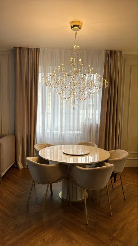 Modern Chrome Plating Luxury Crystal Chandelier Living Room Bedroom Lights Home Decorative Lights Dining Room Lighting Fixtures
