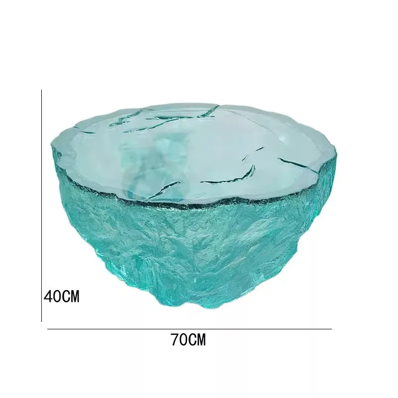 Creative transparent chair resin furniture floor ornament coffee table table - https://mohammadcollection.com