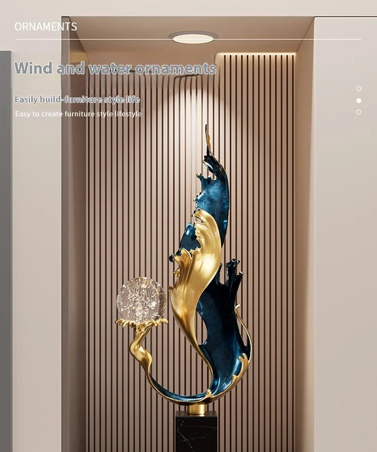 High End Atmosphere Home Accessories Metal Figurine Living Room Feng Shui Ornament Hotel Entrance Niche Office Desk Decoration - 𝕄𝕮 𝕋𝕙𝕖 𝔹𝕝𝕒𝕔𝕜 𝔻𝕚𝕒𝕞𝕠𝕟𝕕