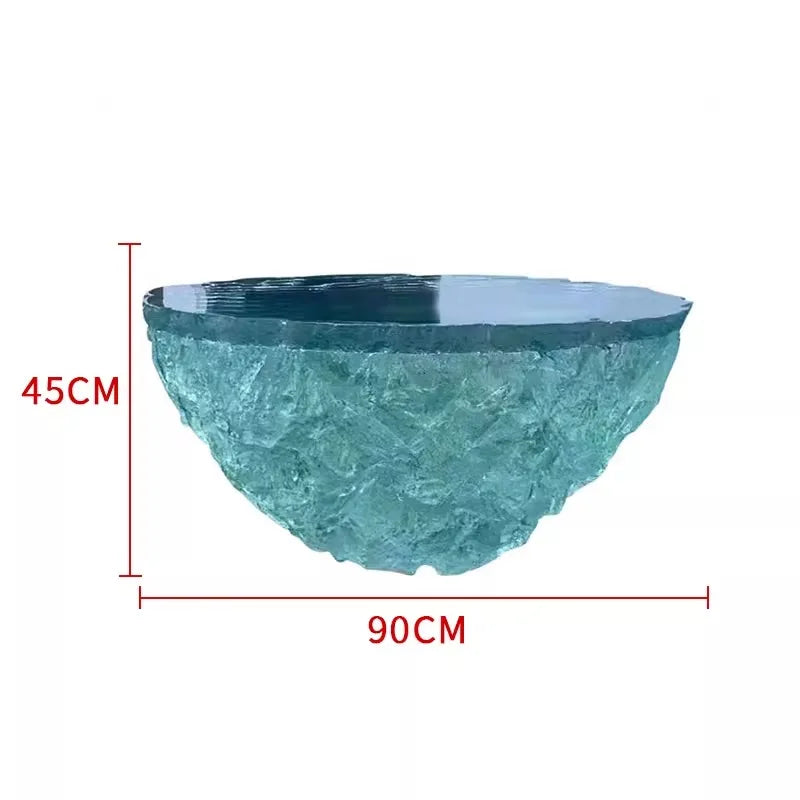 Creative transparent chair resin furniture floor ornament coffee table table - https://mohammadcollection.com
