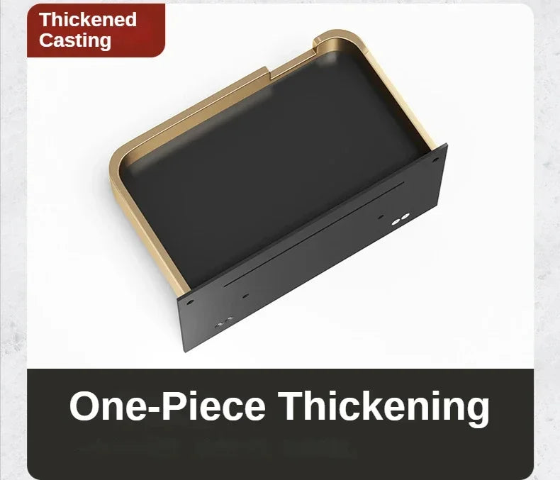 Black Gold Toilet Paper Holder Bathroom Wall Mount Multifunction WC Phone Towel Roll Shelf Accessories - https://mohammadcollection.com