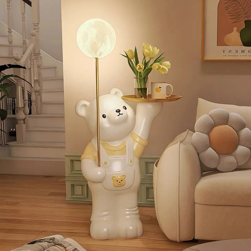 Modern cream-colored MC THE BLACK DIAMOND figurine for home decor, showcasing a sleek, stylish decorative figurine for interior design.