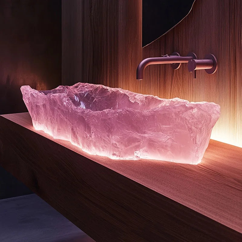 Resin dream crystal stone wash basin custom sales office model room bathroom single basin art table basin - https://mohammadcollection.com