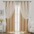 2 Panel Blue Romantic Sheer Girls Curtains Double-Layer Princess Curtains Hollow Stars Blackout Curtains Star Ins Gauze Curtains - https://mohammadcollection.com