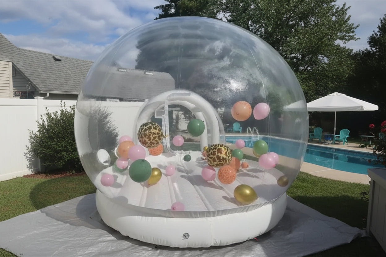 Outdoor Transparent Inflatable Crystal Dome Bubble Rooms Inflatable Bubble Tent With Balloons Inflatable Bubble House - https://mohammadcollection.com