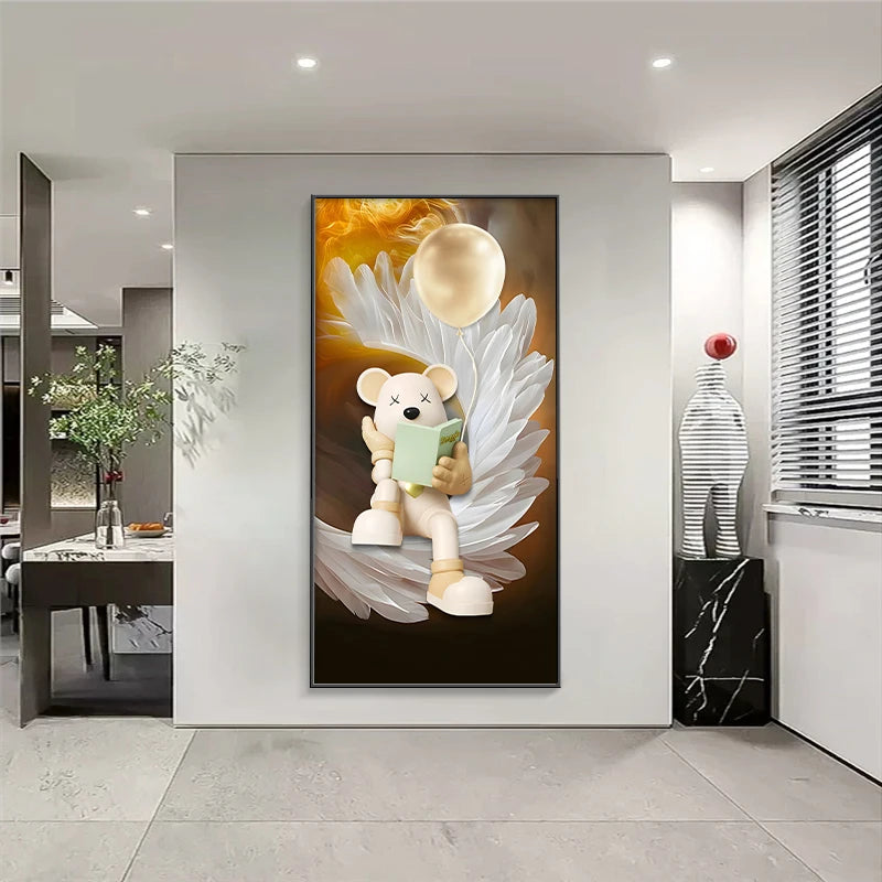 Modern wall decor LED painting poster by MC THE BLACK DIAMOND, featuring vibrant, contemporary art for living room decoration.