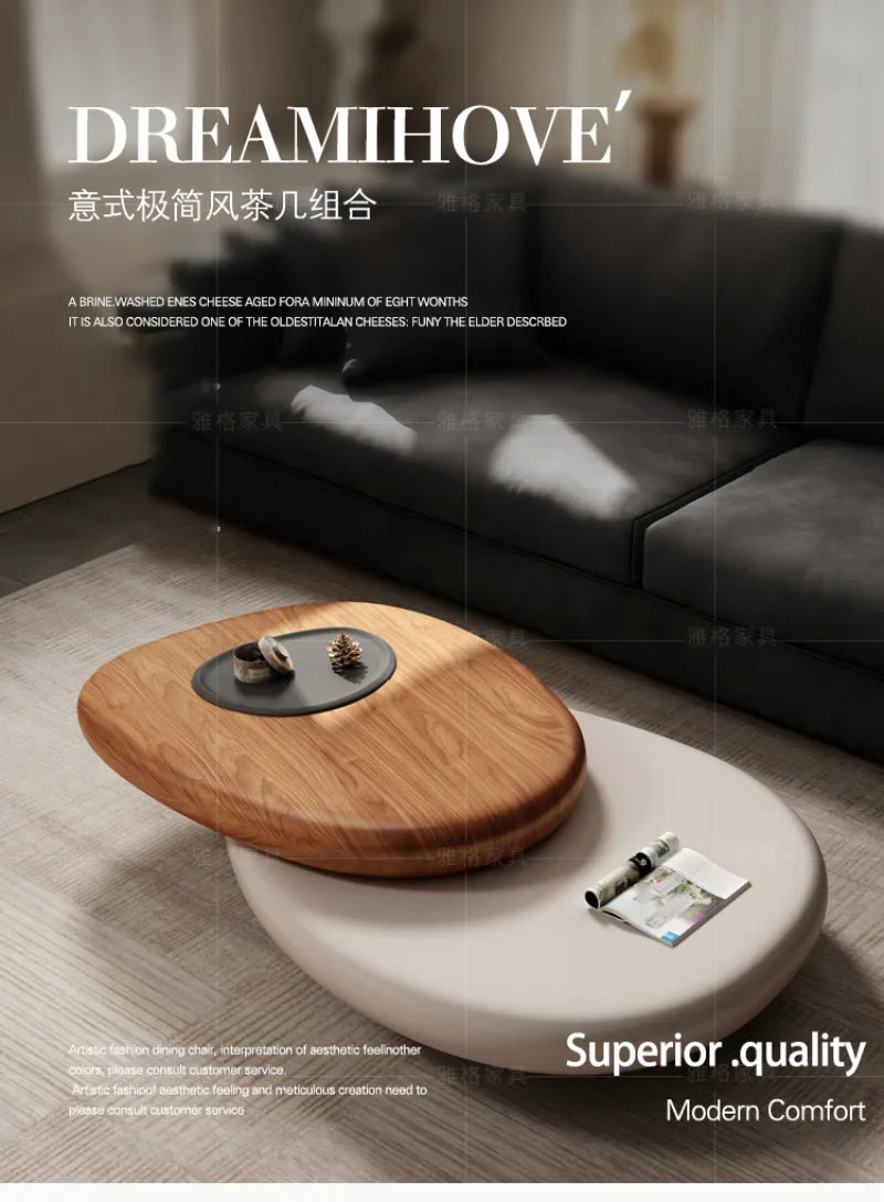 Modern MC THE BLACK DIAMOND rotating coffee table with minimalist Italian design, floating style for large apartments.