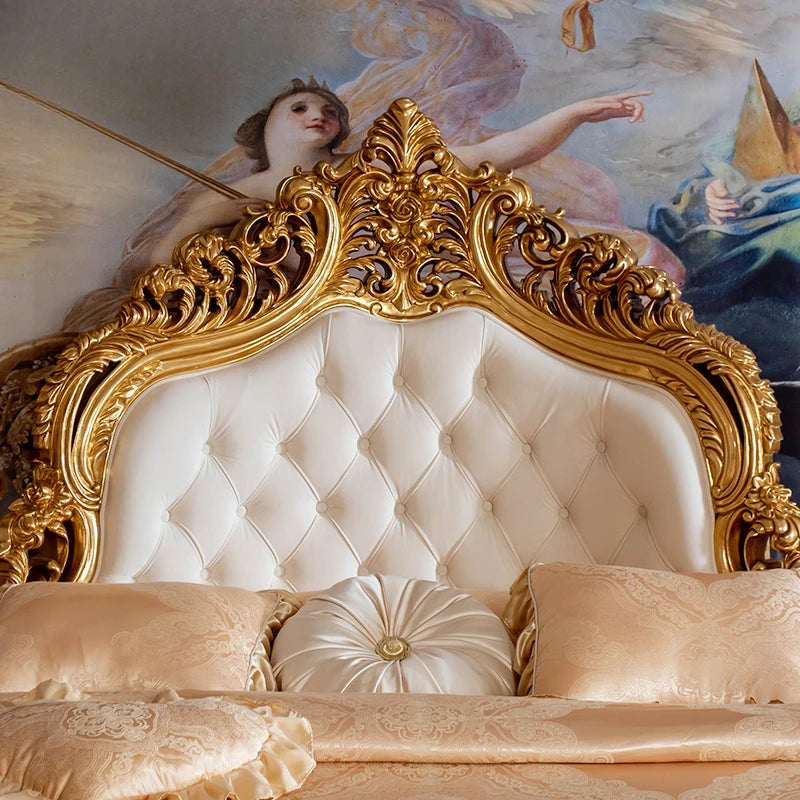 European Luxury Round Bed Design Wedding Lounge Aesthetics Romantic Comfortable Bed Castle King Size Muebles Home Furniture - https://mohammadcollection.com