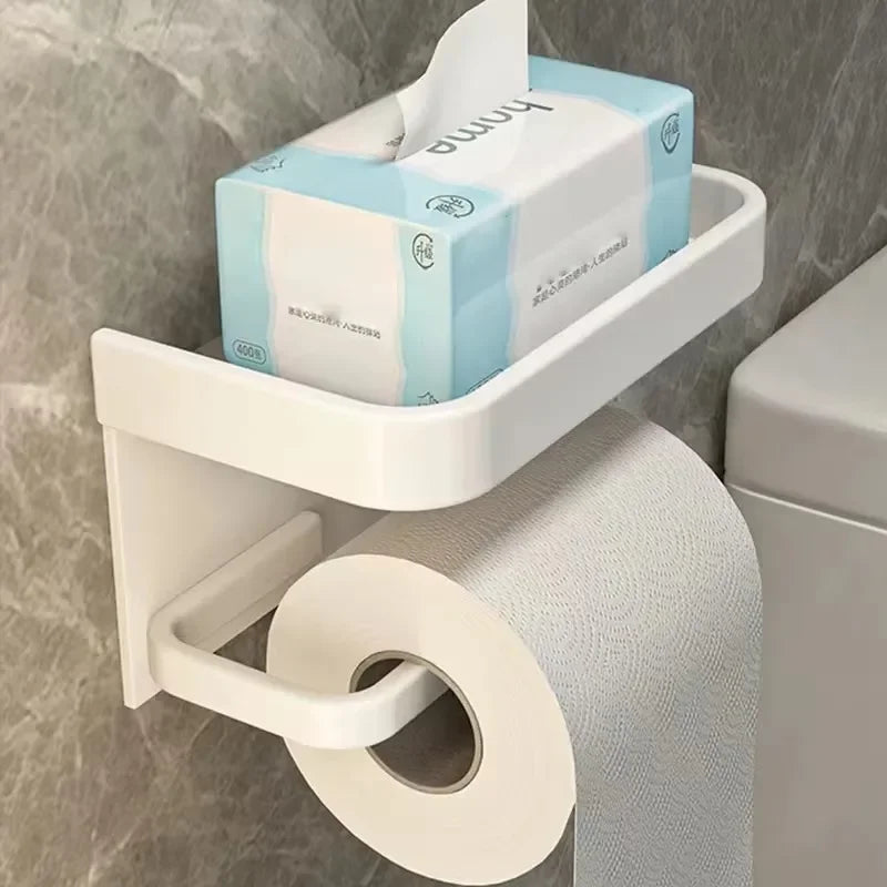 Black gold toilet paper holder from MC THE BLACK DIAMOND, modern bathroom accessory mounted on wall with sleek design.