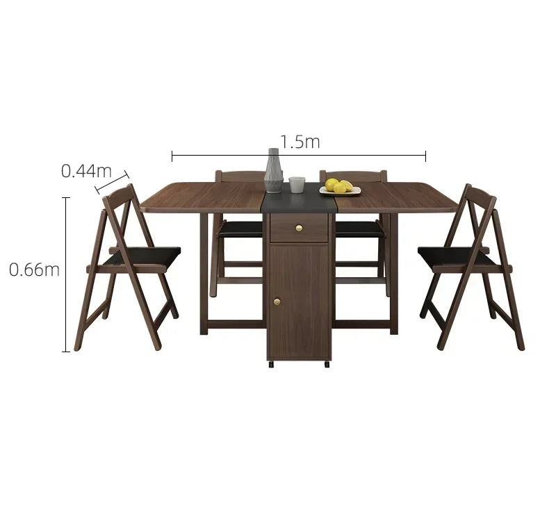 Folding wooden party dining and kids study table by MC THE BLACK DIAMOND with a sturdy, versatile design in a modern room setting.
