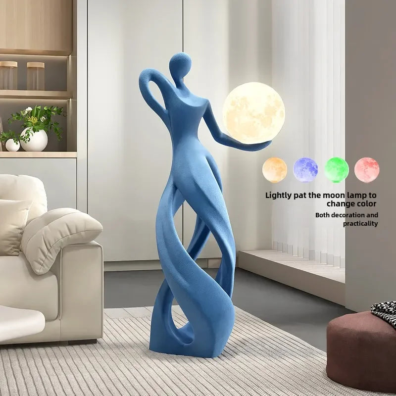 Creative Home Decor Flocking Art Statue Abstract Girl Figure Modern Indoor Luxury Living Room Porch Shine Decoration Sculpture - 𝕄𝕮 𝕋𝕙𝕖 𝔹𝕝𝕒𝕔𝕜 𝔻𝕚𝕒𝕞𝕠𝕟𝕕