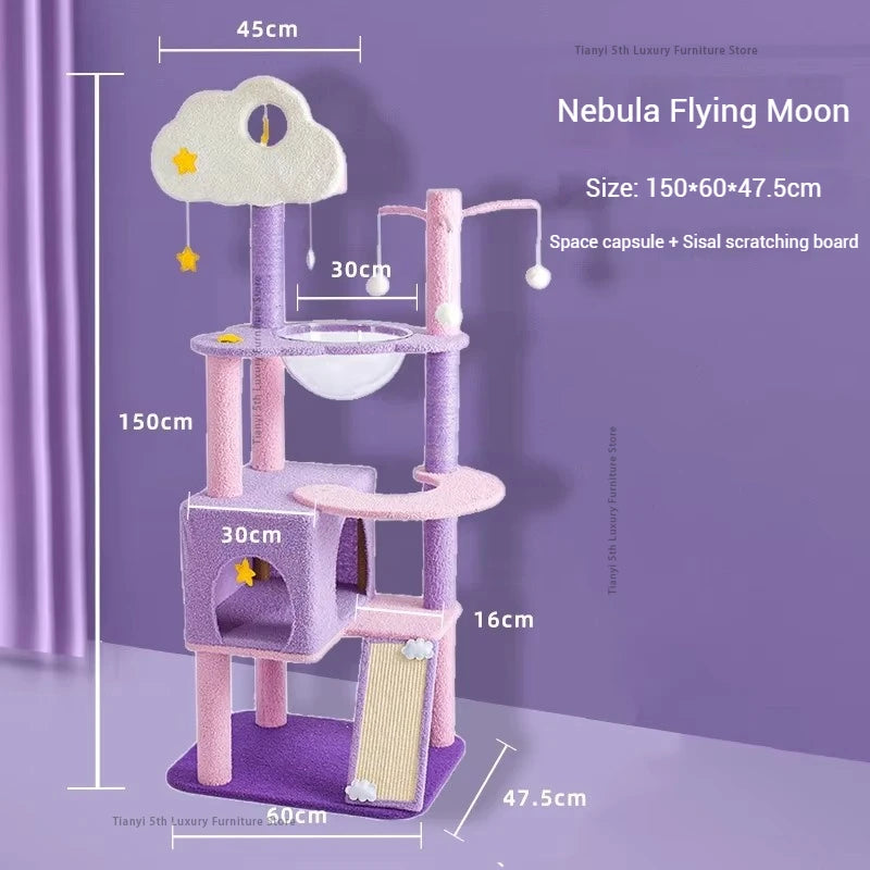 Designers Denmark Cat Climbing Frame Nordic Luxury Space Capsule Cat Tree Scratching Post Cat Castle Pet Products Árbol Gato FYC