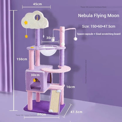 Designers Denmark Cat Climbing Frame Nordic Luxury Space Capsule Cat Tree Scratching Post Cat Castle Pet Products Árbol Gato FYC