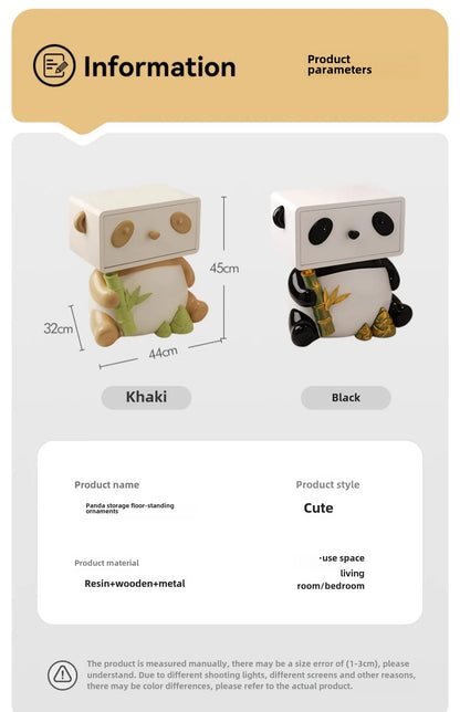 Cute Panda Bedside Table, Creative Floor Storage Ornament, Living Room, Bedroom, Sofa, Side Cabinet, Home Decoration, Furniture - 𝕄𝕮 𝕋𝕙𝕖 𝔹𝕝𝕒𝕔𝕜 𝔻𝕚𝕒𝕞𝕠𝕟𝕕